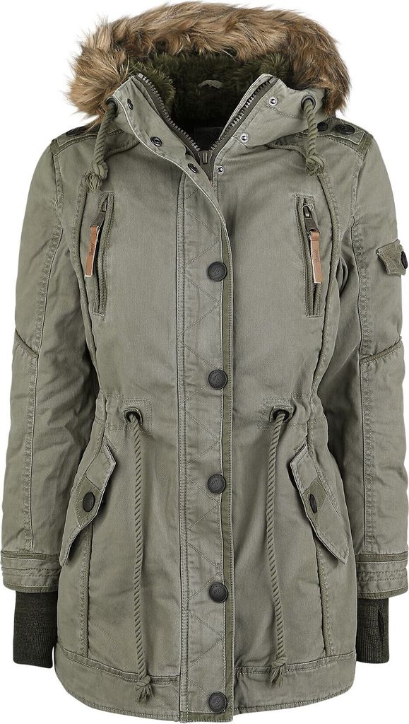 Brandit Winterjacke Damen Saby Girls Parka oliv Basics 100% Produktbild 