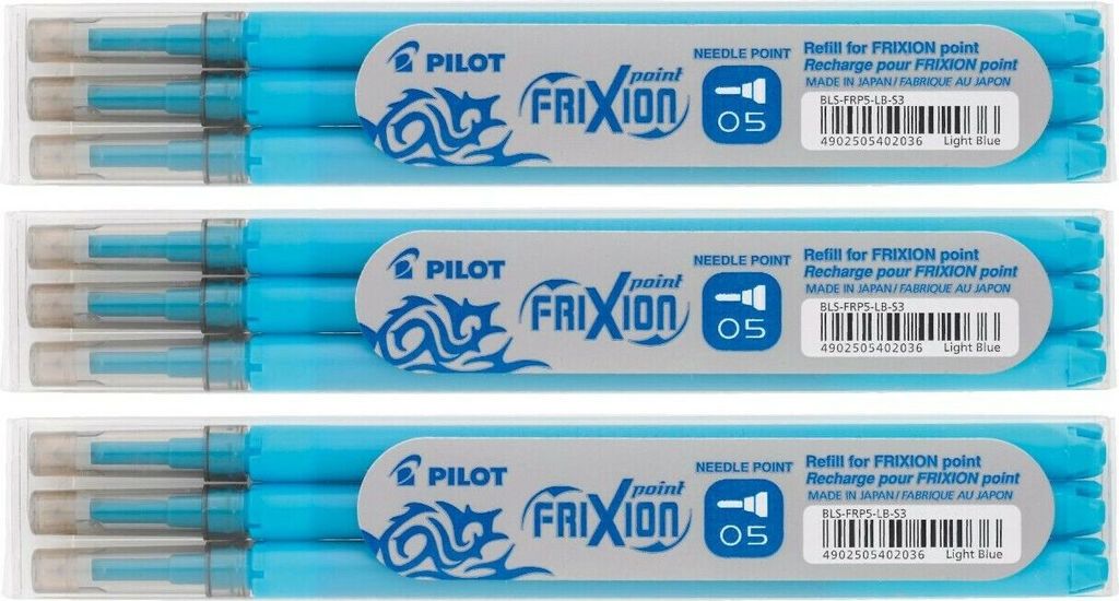 Pilot FriXion Point Ersatzminen 0.5 hellblau - 9er-Set