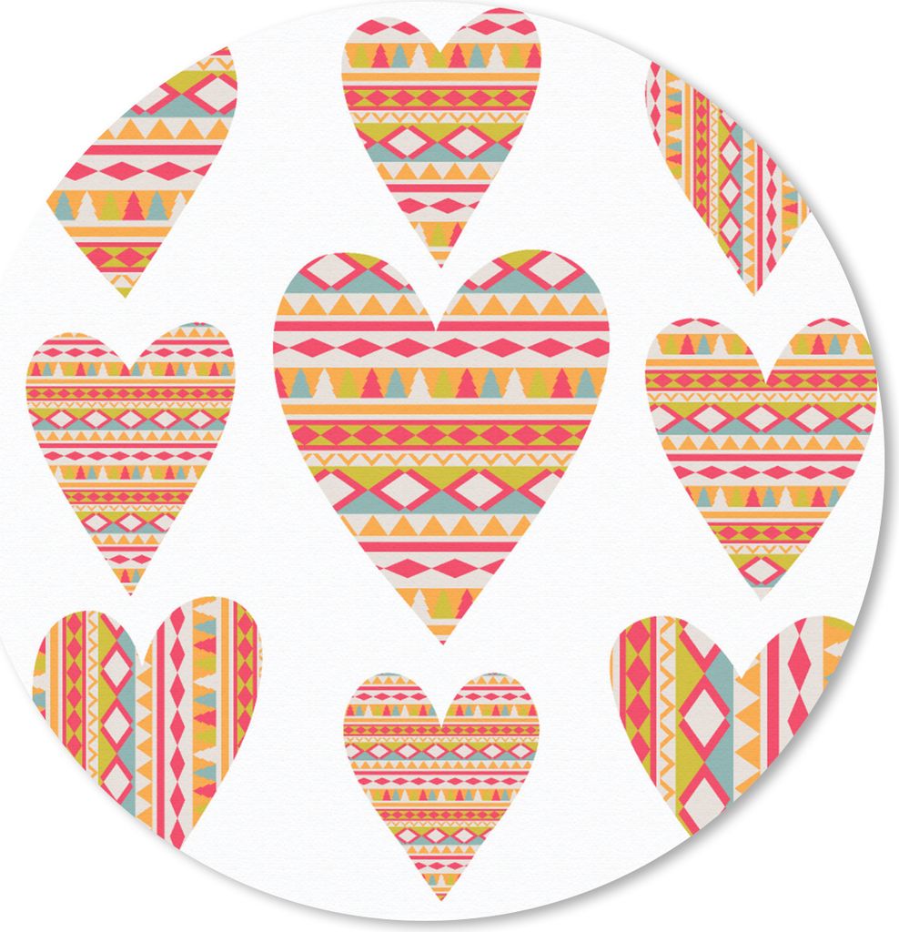 MuchoWow Mauspad Mousepad Herz - Südamerika - Muster 40x40 cm - Mousepads - Maus Mat - Pad - Mausunterlage - Schreibtisch Accessoires