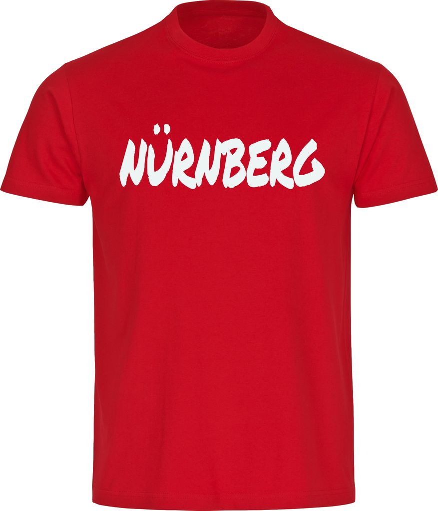 multifanshop Kinder T-Shirt - Nürnberg - Textmarker, rot, Größe 176