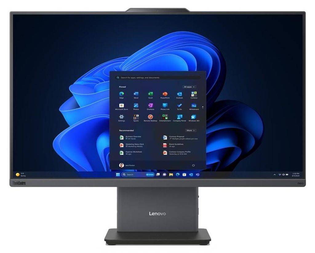 Lenovo ThinkCentre NEO 50a 27 G5 AIO i5-210H 27" FHD IPS 300 Nits AG 16 GB DDR5 5200 SSD512 Intel Grafik W11Pro Luna Grau 3 Jahre Vor-Ort-Service
