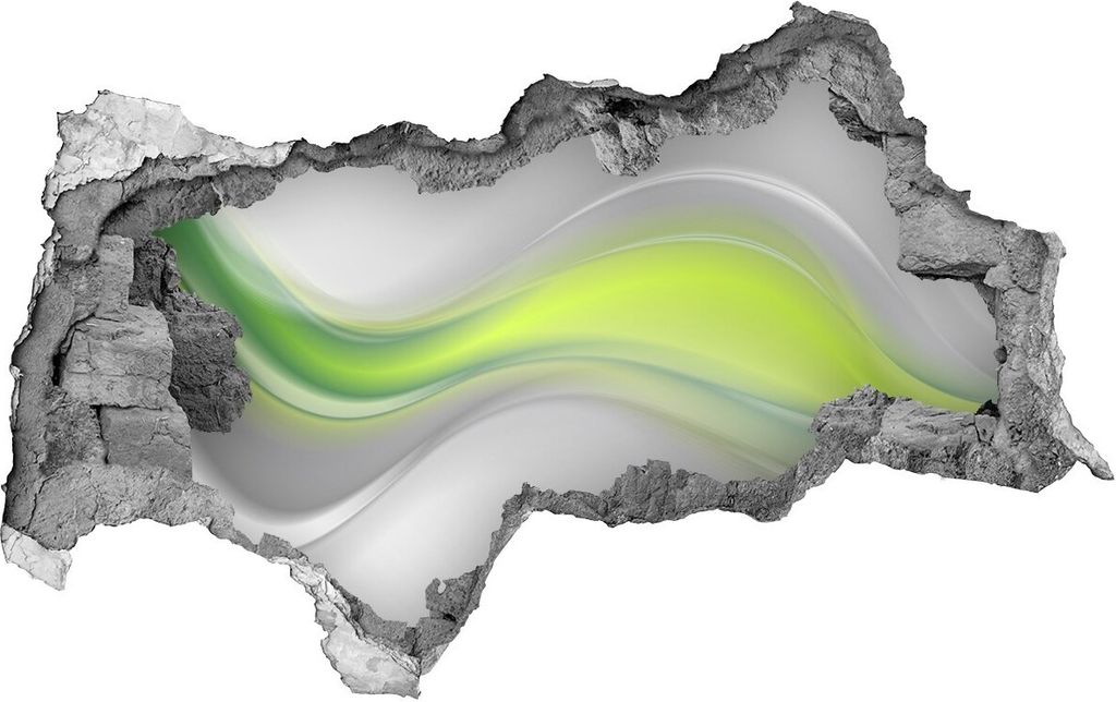 Selbstklebender Loch-3D-Aufkleber 95x73 cm abstrakte Wellen Produktbild 