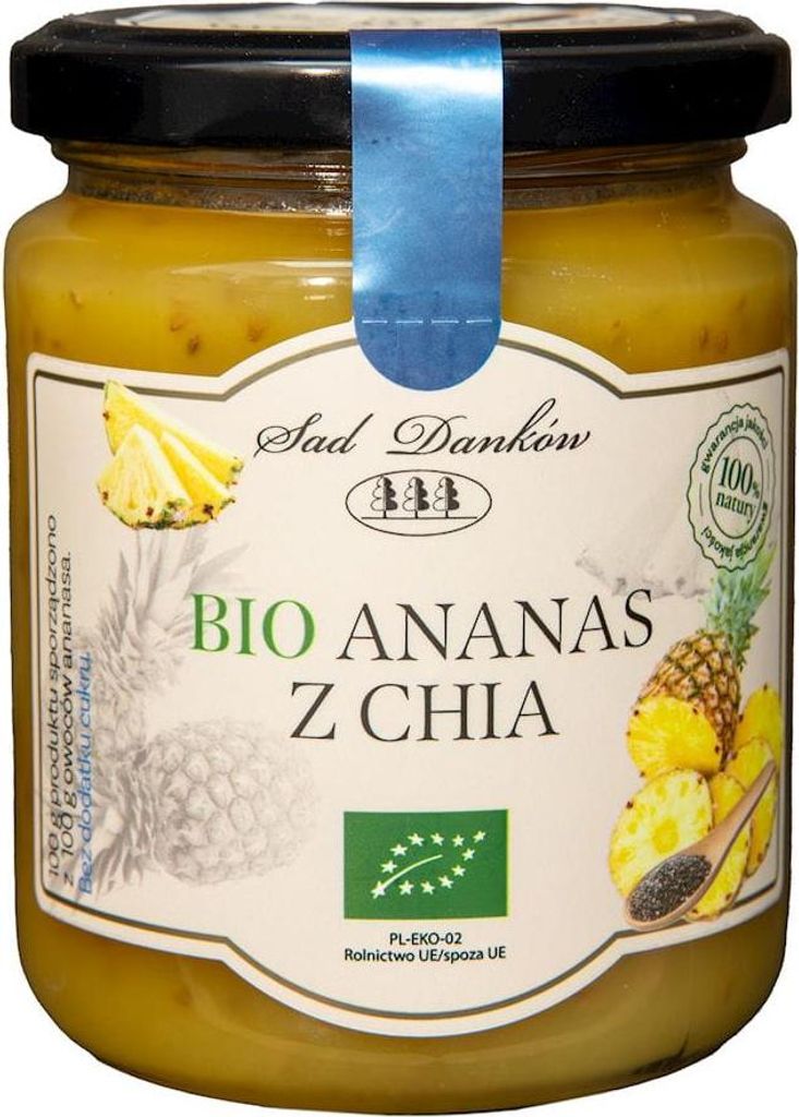 ANANAS MIT CHIA, OHNE ZUCKERZUSATZ, , 250 g – SAD DANKÓW