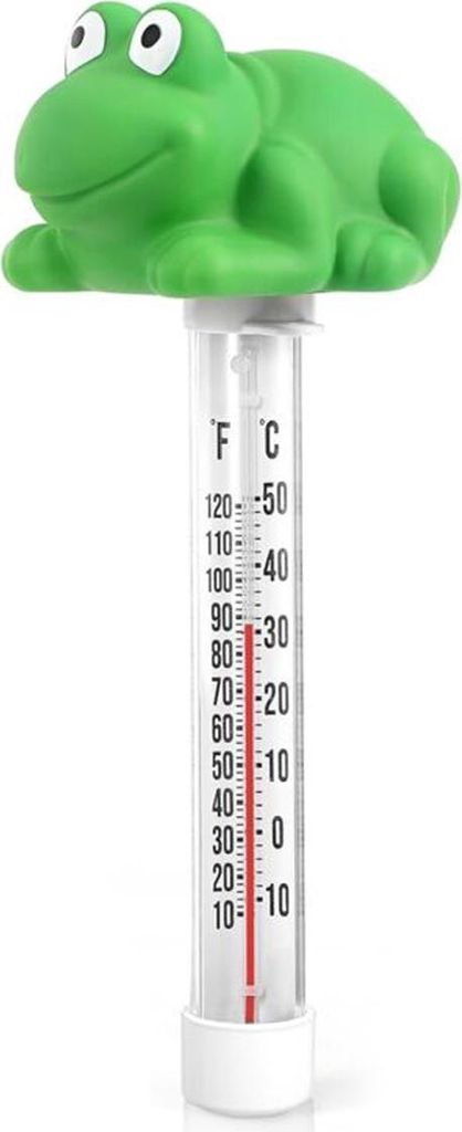 Schwimmendes Poolthermometer, gut ablesbar, unzerbrechlich, für Innen- und Außenpools, Frosch-Design