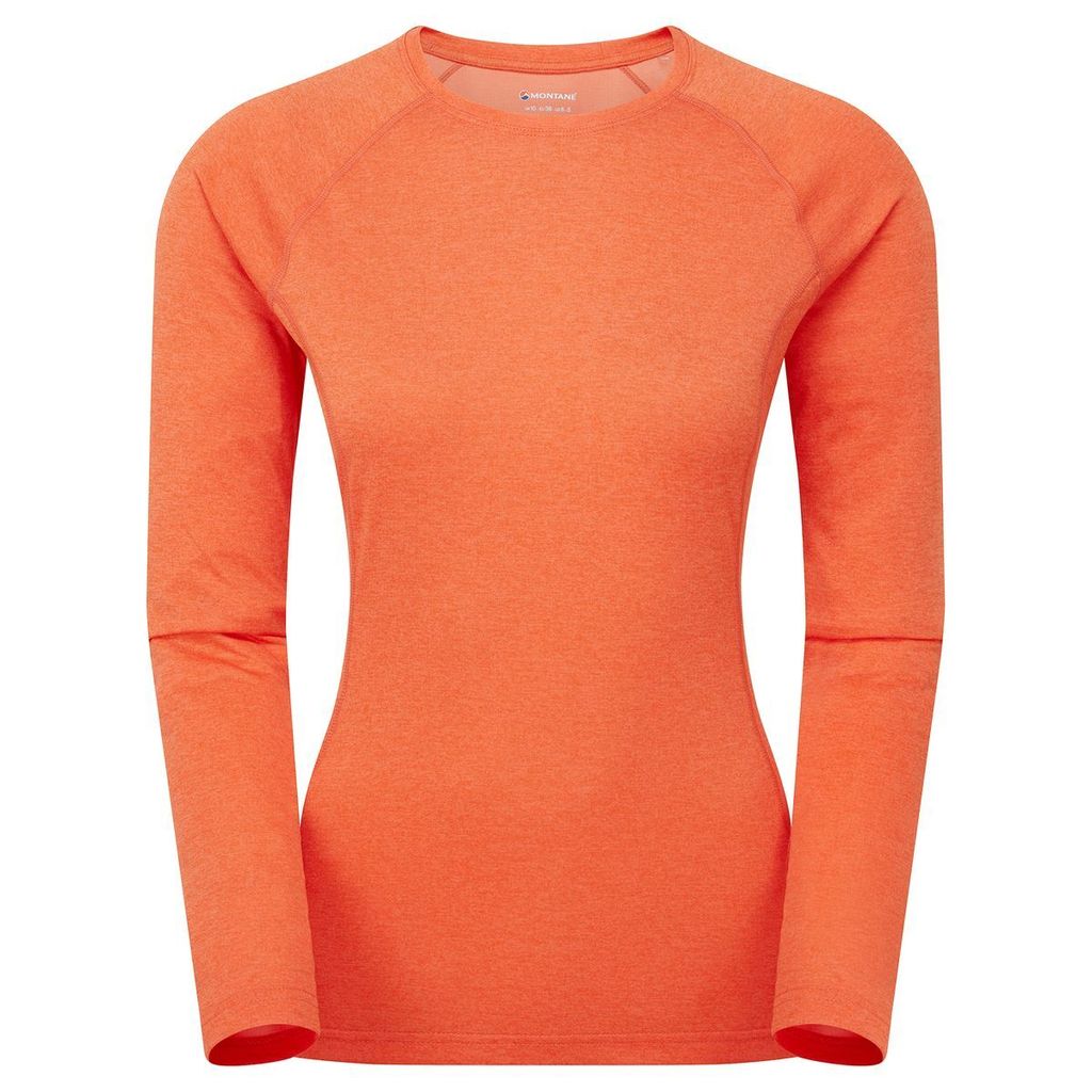 Women'S Dart Long Sleeve T-Shirt, Tigerlily, Uk12/M, Fdlsttigm17, Montane