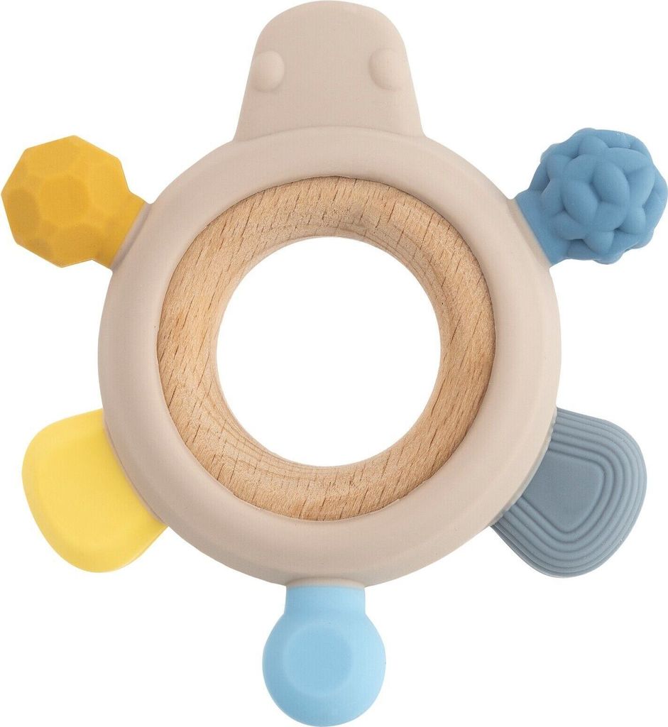 Baby Nova Baby Beißring aus Holz & Silikon Bleu  BPA frei  Produktbild 
