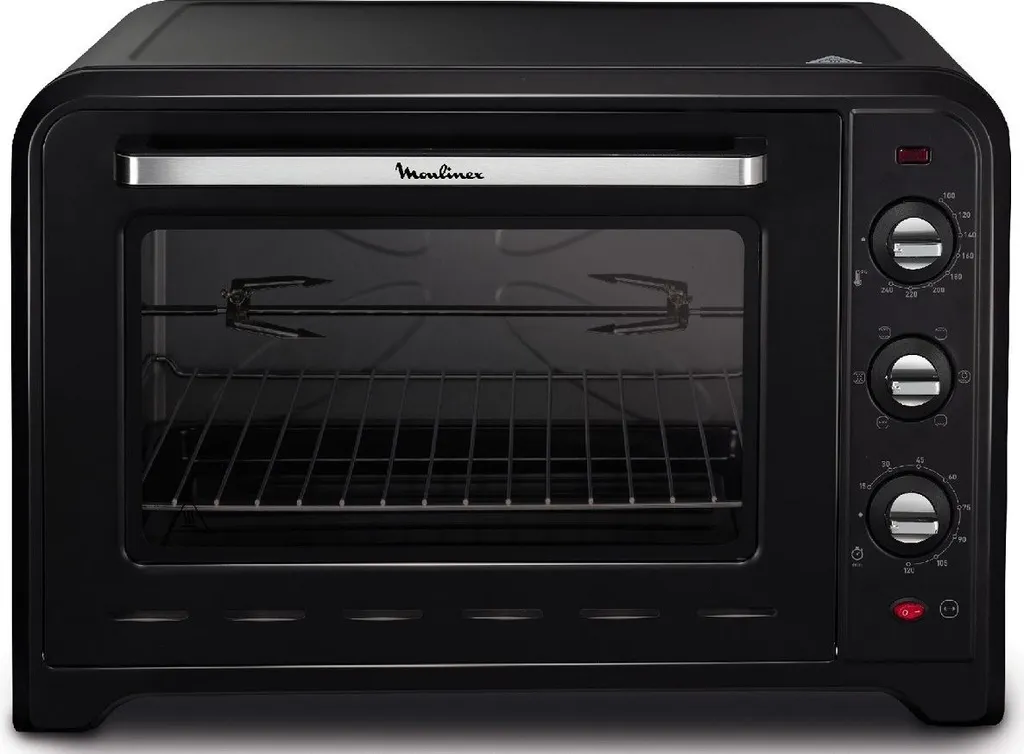 Four 60L Moulinex Optimo : Fini les cuissons inégales, Puissance 2200W Noir