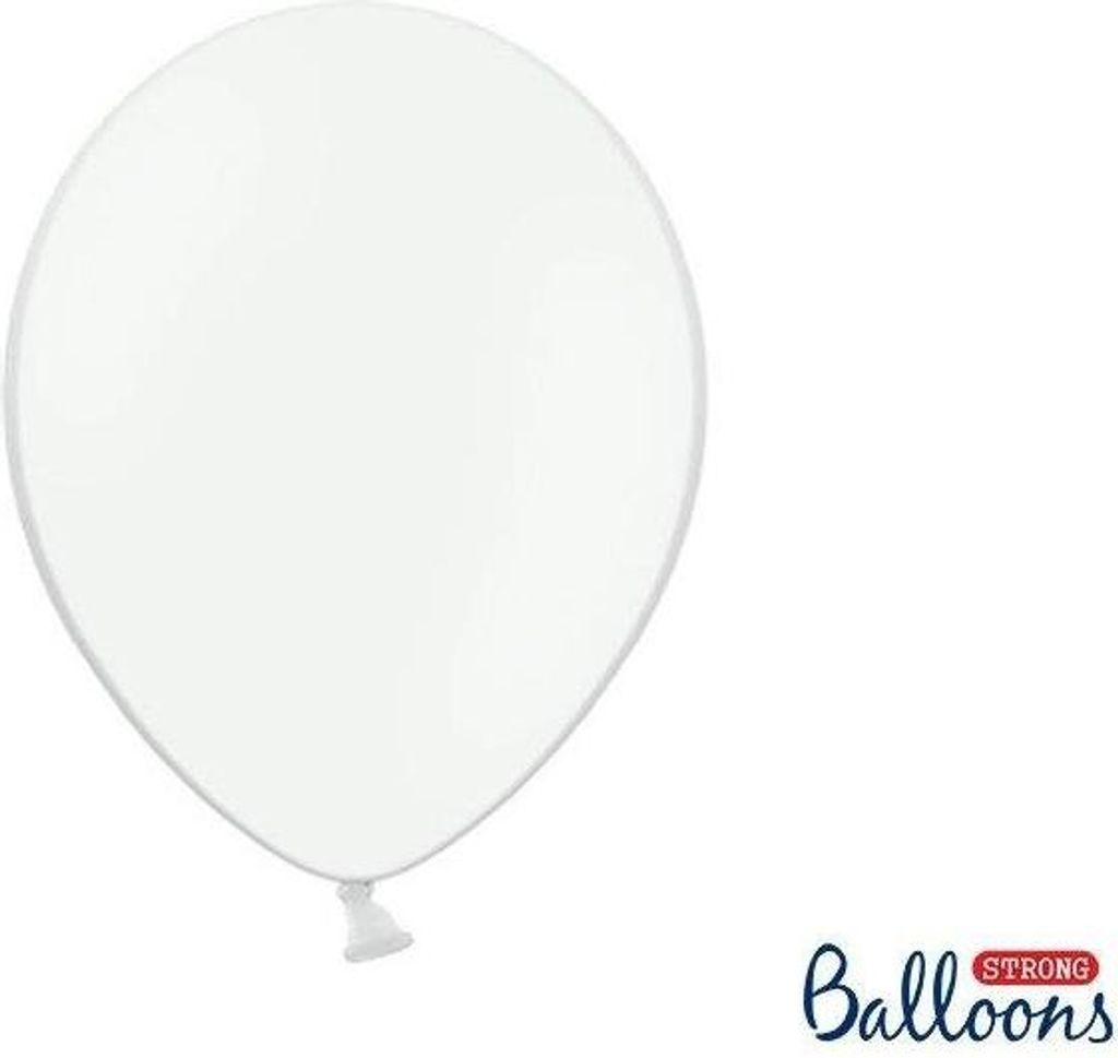 Ballons de baudruche en latex, blanc, blanc pur pastel, Image du produit 