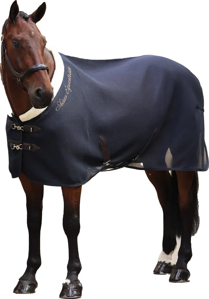 Shires ER2060 Coperta Scuderia 160cm Blu - Robusta e Traspirante