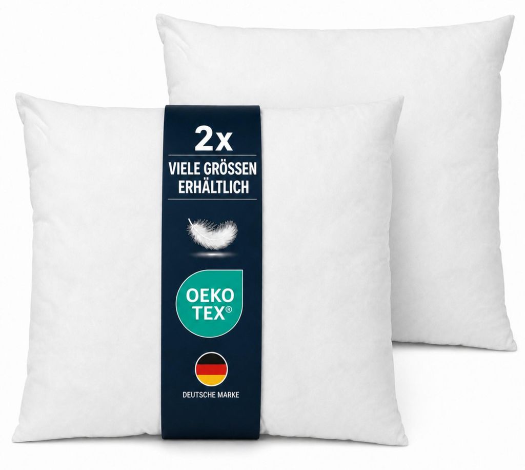 Coussin de remplissage en plumes, lot de 2, 80x80 cm Image du produit 