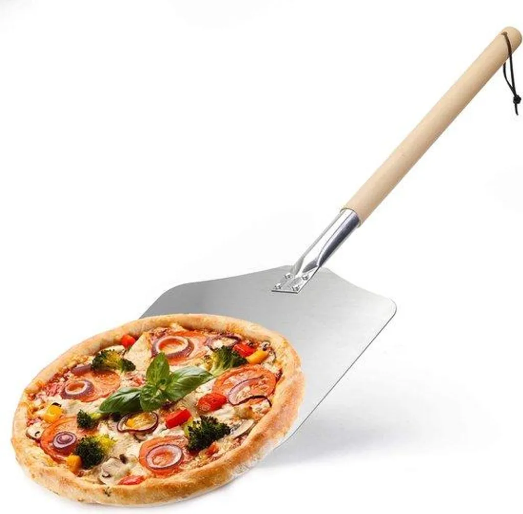 Spatule pizza aluminium : fini les pizzas collées avec manche hêtre