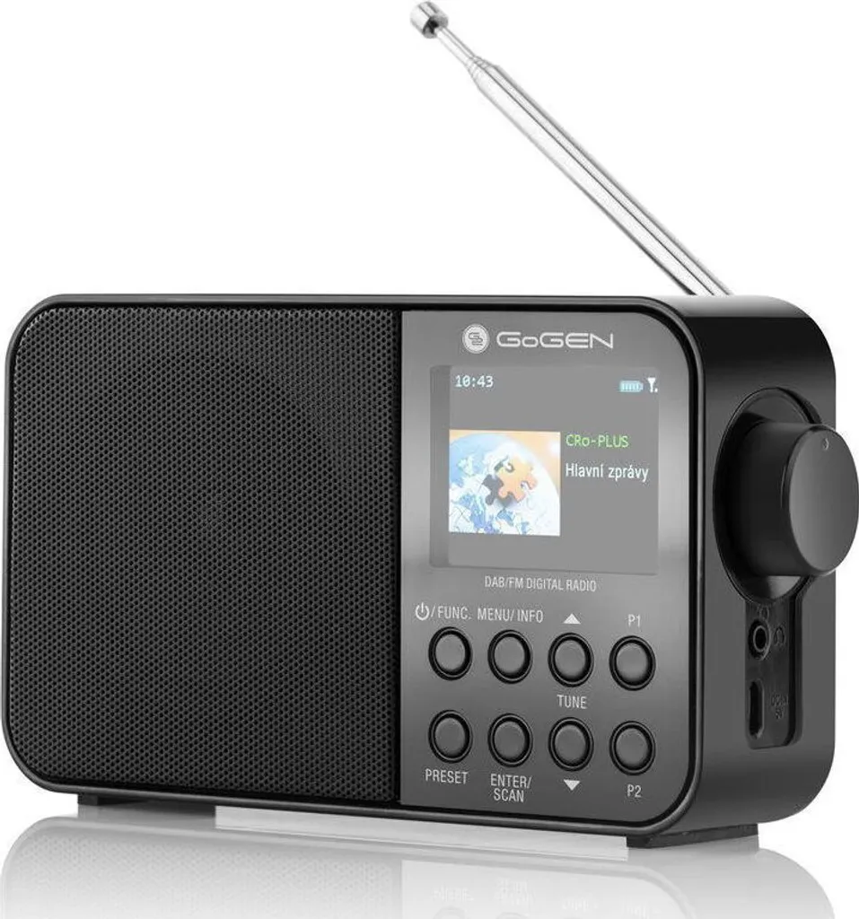 Radio numérique DAB+ Gogen 500 BT C Bluetooth sans grésillements en noir
