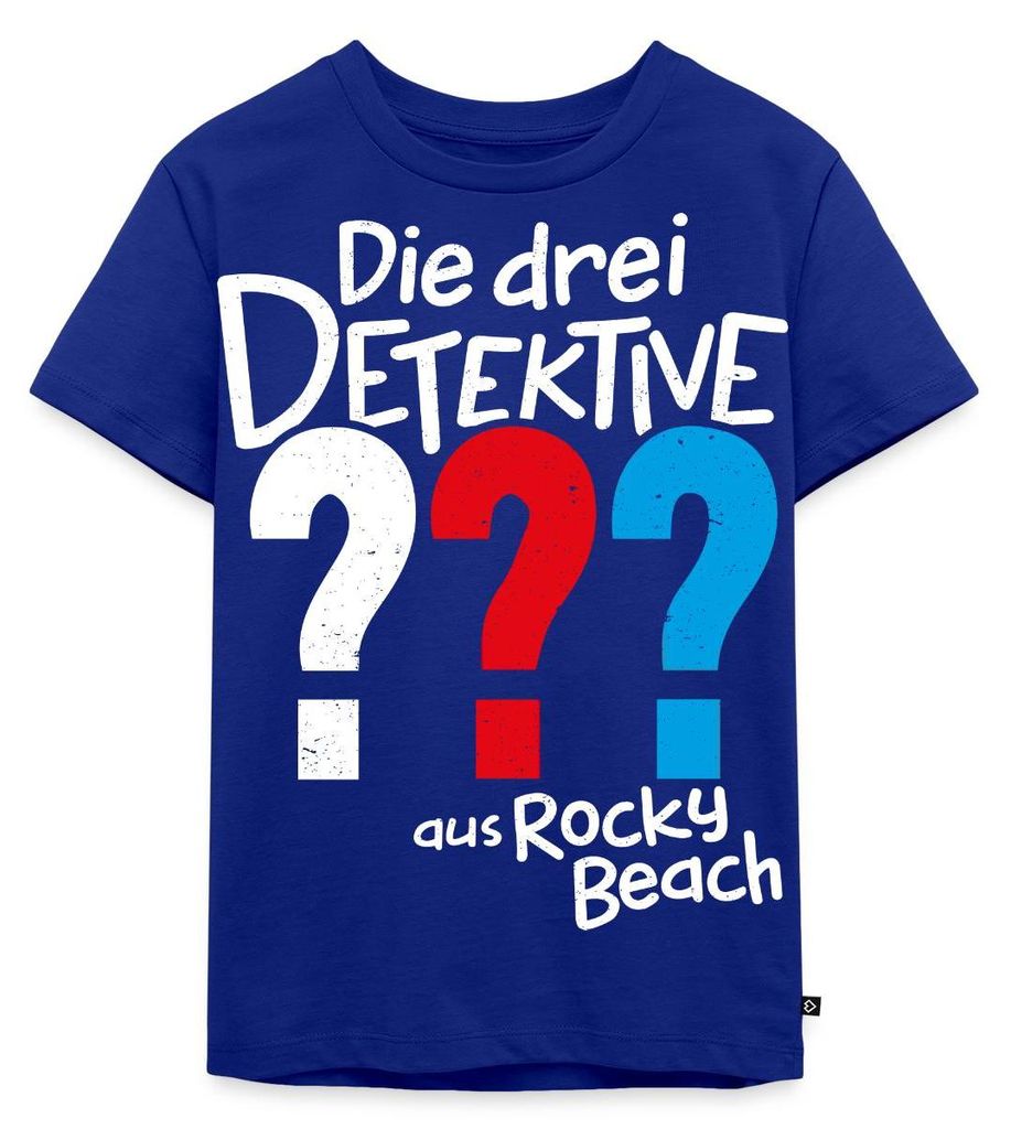 Spreadshirt Die Drei Fragezeichen Kids aus Rocky Beach Kinder Premium T-Shirt, 98/104 (2 Jahre), Royalblau