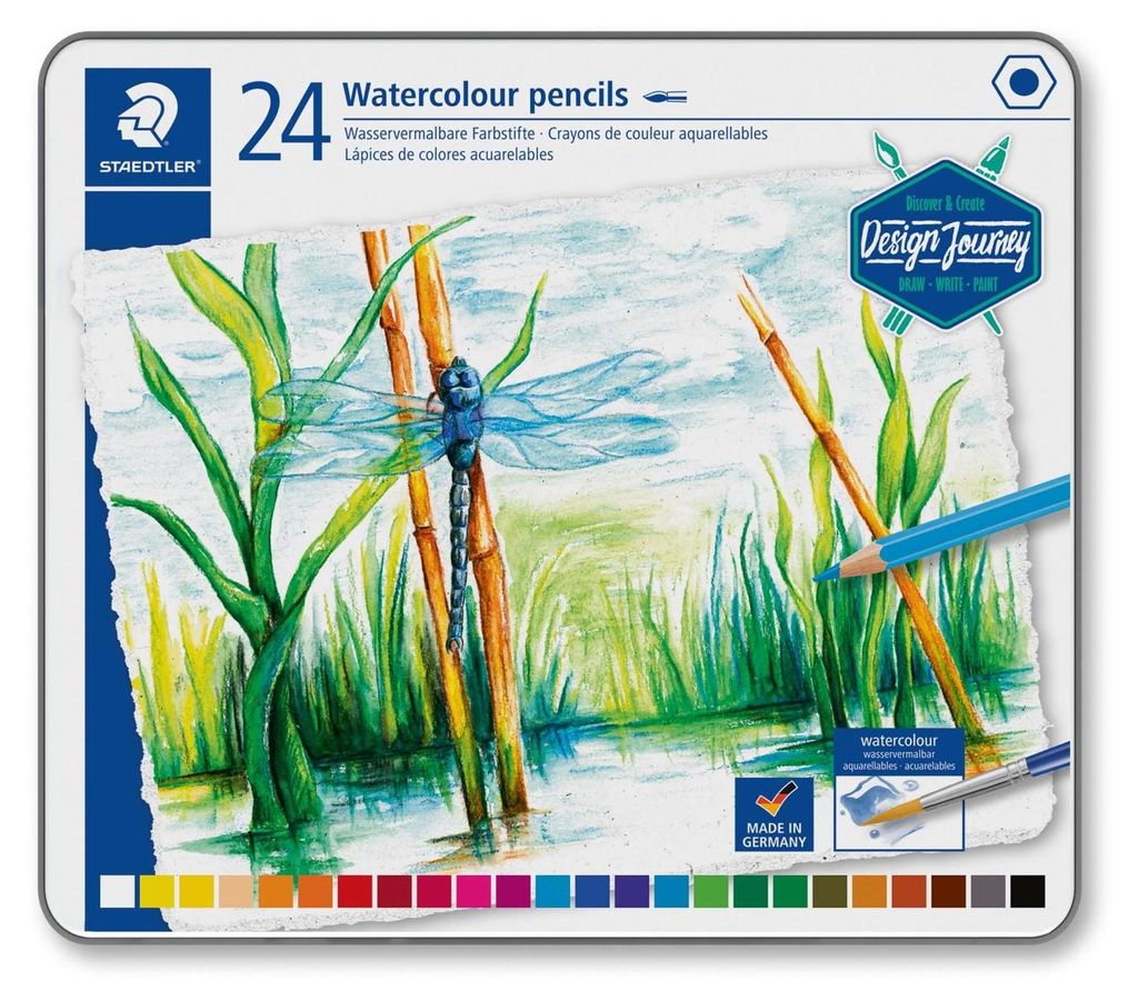 Staedtler - crayon de couleur aquarelle, boîte métallique Image du produit 