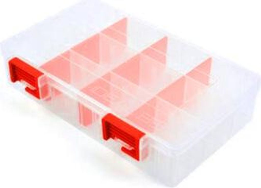 VISIBOX leer L, transparent/rot - 206x137x45 - Packung mit 1 Stück