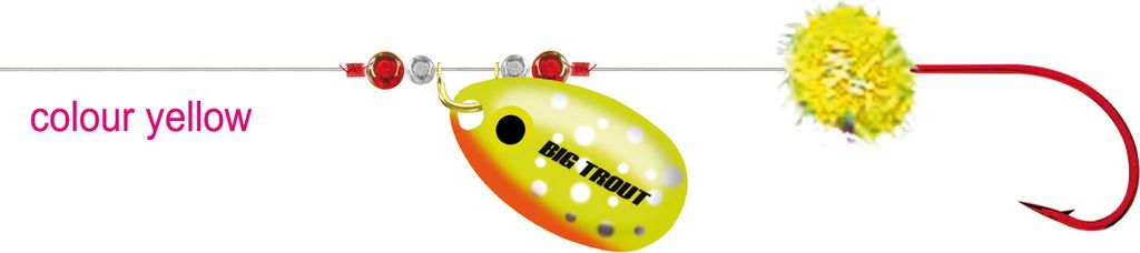 CORMORAN Big Trout, 2m, 0,2mm, gelb, Schlepprig, größe 10, 79-78050