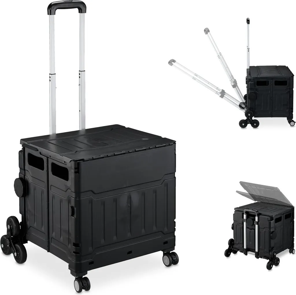 Chariot de courses pliable pour transport de charges - Usage quotidien