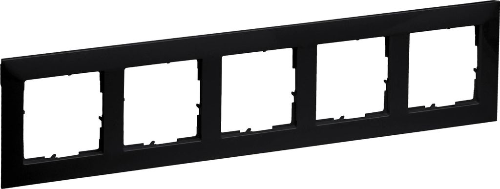 Legrand SEANO 5-fach Rahmen in 765375 der Farbausführung Schwarz lackiert 5 (765375)