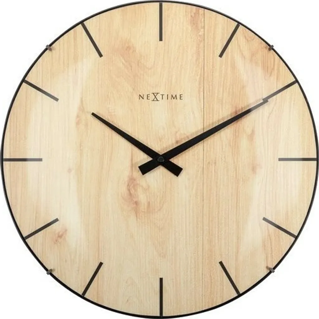 Horloge Murale Silencieuse en Bois Marron de 35cm Idéale pour le Bureau