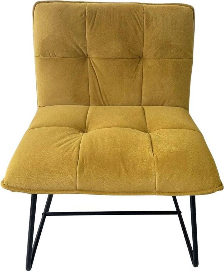 HOMLA Křeslo NELOX hořčicový velur 63x69x73 cm Obrázek produktu 