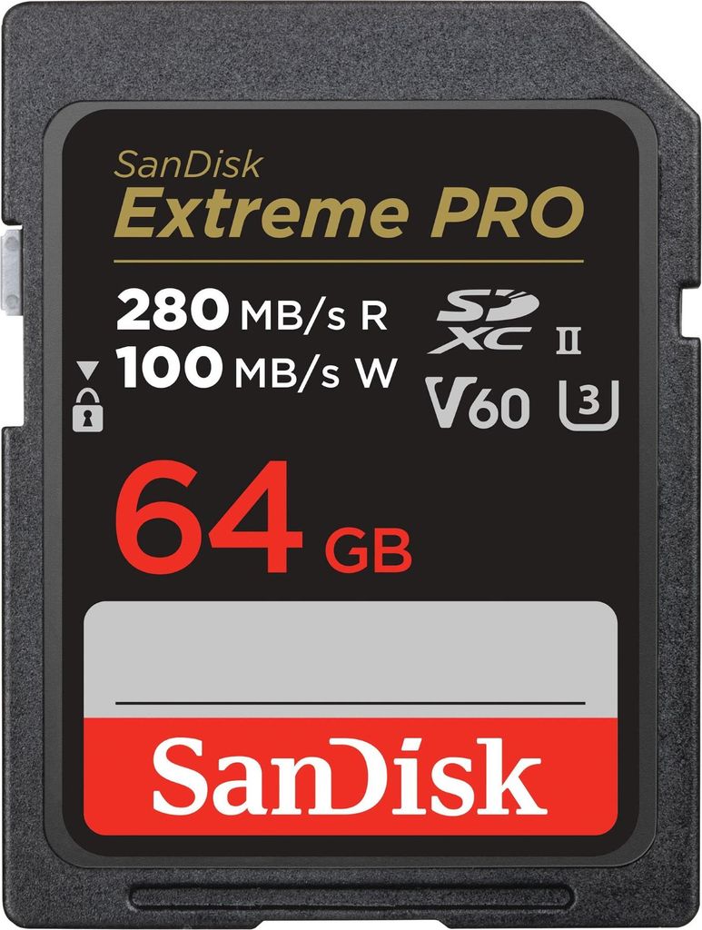 SANDISK SD Extreme Pro 64 GB 280 MB/s V60 C10 UHS-II