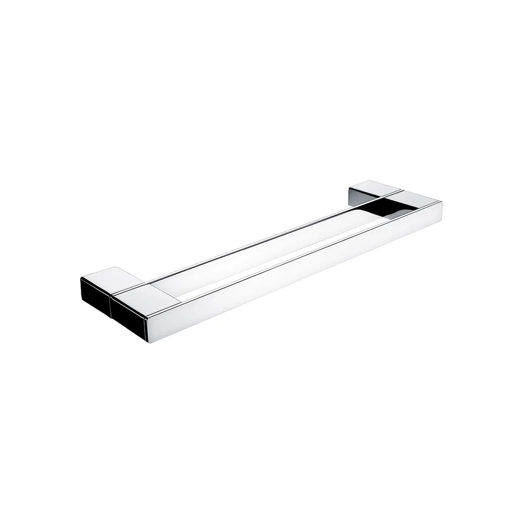 Porte-serviettes double Nimco KIBO 37,6 cm : accessoire de bain en chrome