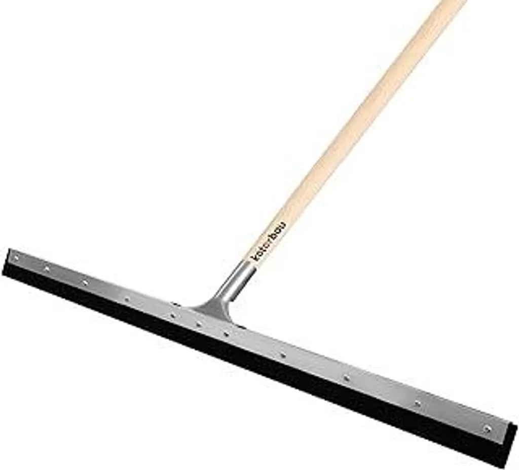KOTARBAU Raschietto per acqua 90 cm con manico in legno 150 cm Raschietto per pavimenti Scopa per pavimenti Raschietto in gomma espansa Raschietto per acqua Pulitore per pavimenti Raschietto a doppio bordo per la pulizia dei pavimenti Schiuma d'acqua - 1