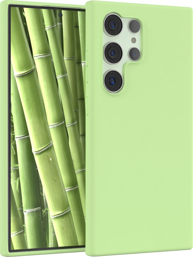 EAZY CASE Silikonhülle für Samsung Galaxy S24 Ultra Silikon Backcover Schutz in Grün