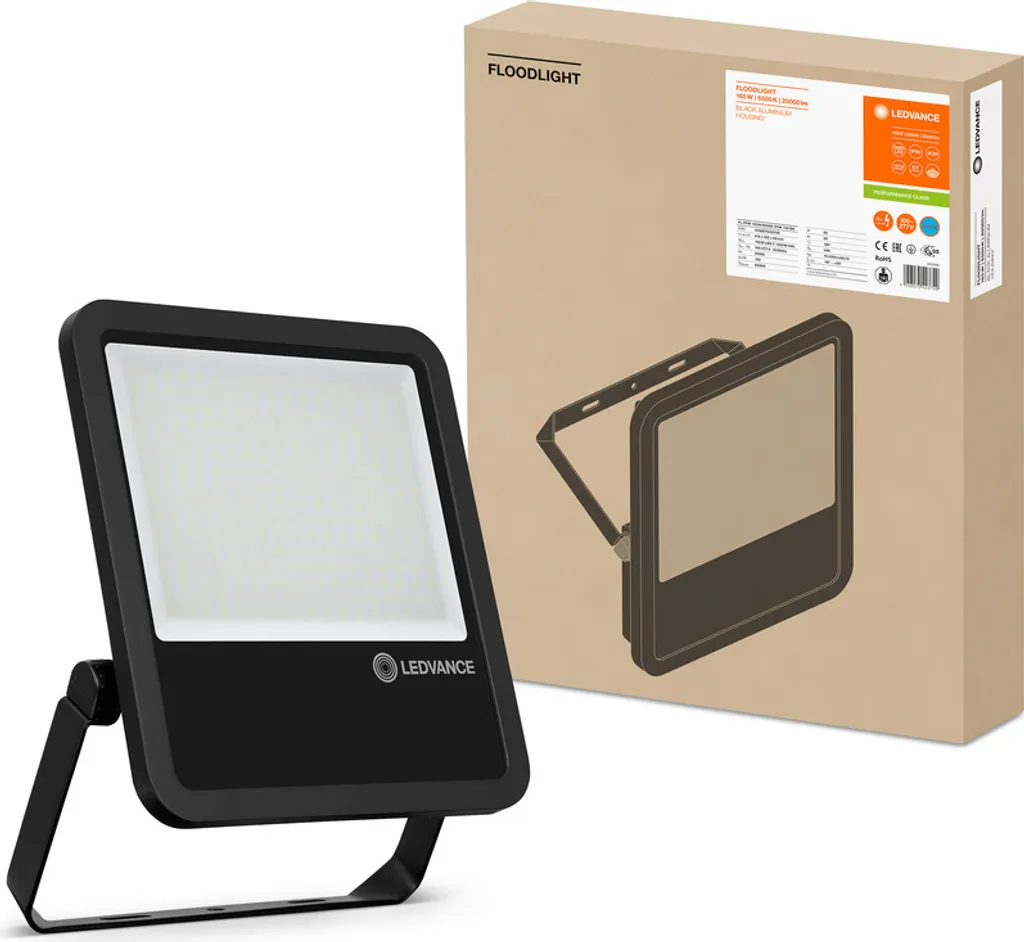 Éclairage LED Extérieur 6500K pour Parking et Jardin Projecteur 165W