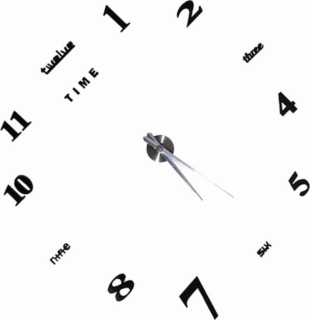 Moderne DIY große Wanduhr Kit 3D-Spiegel Oberfläche Aufkleber für Home Office Room