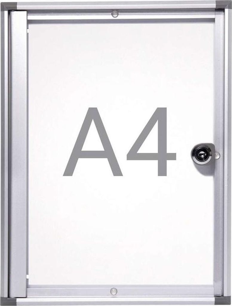 MAUL Schaukasten MAULextraslim Hochformat 1 x A4 Aluminium 3.1 x 27 x 35.1 cm silber