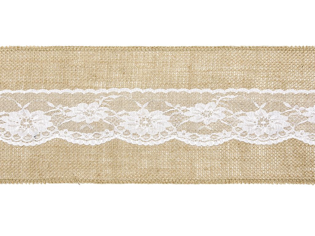 Jute Dekostoff Monet 2,75m x 15cm Produktbild 