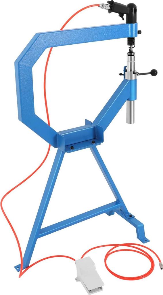 Blechausformmaschine - Pneumatischer Planishing Hammer - Drehzahl 875–1350 U/min - Mit Ständer & Fußpedal - Drei Ambosse 2,54/5,08/7,62 cm - F...
