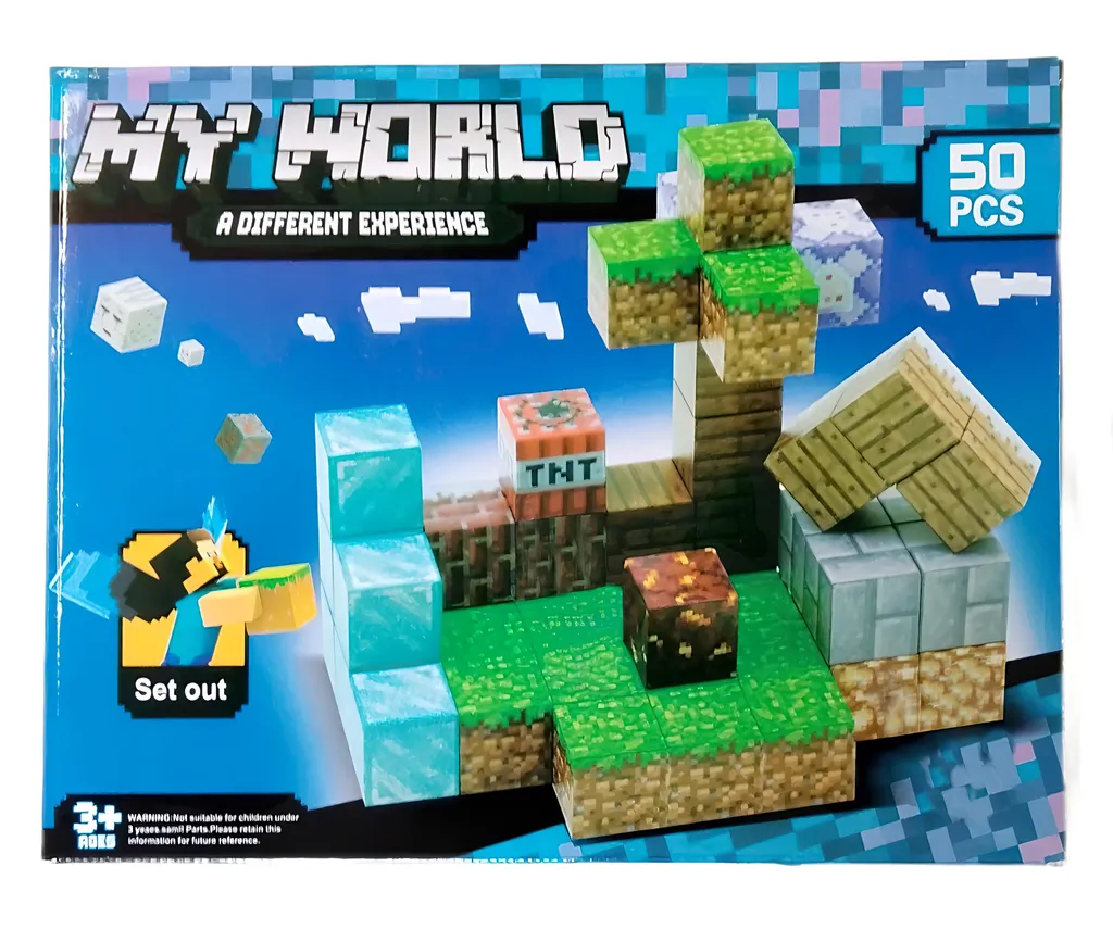 Blocs de construction magnétiques Minecraft Diamond World - Set 50 pcs - 5