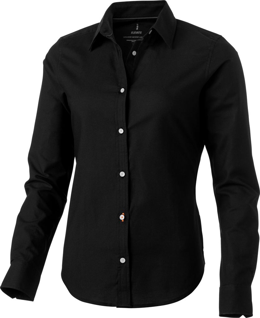 Elevate Damen Hemd Vaillant, langärmlig PF1836 (XL) (Schwarz)