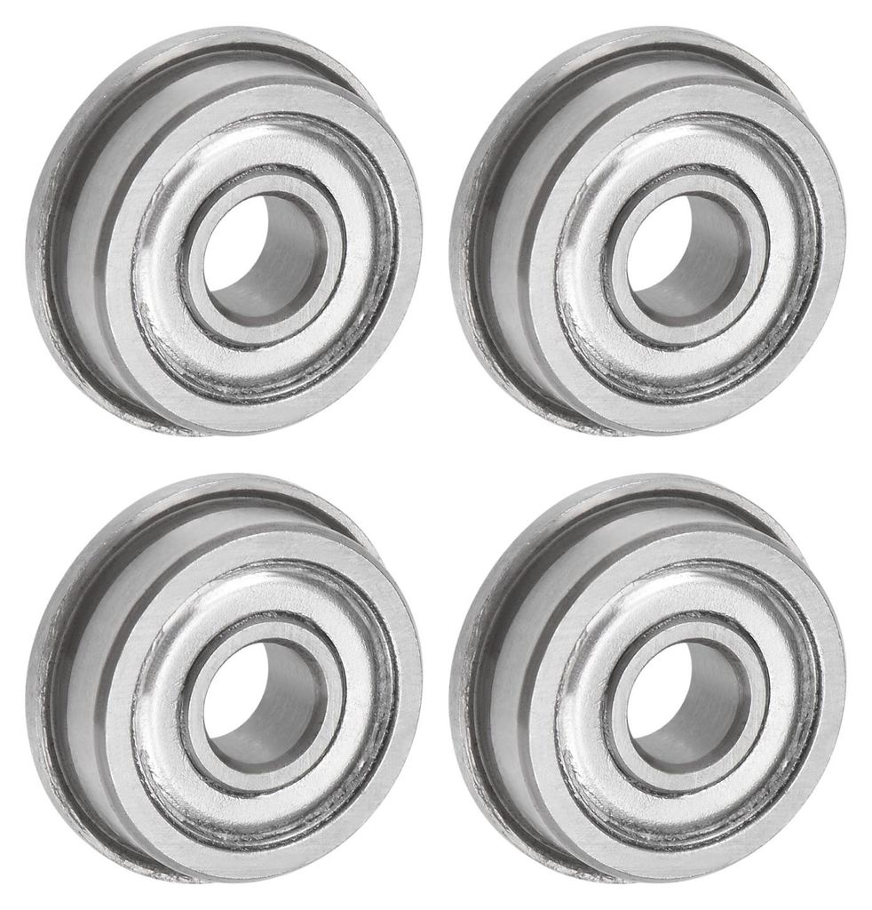 4 Stš¹ck F604ZZ Flanschkugellager 4x12x4mm Rillenkugellager Doppel Abgeschirmt Chrom Stahl Flansch Lager fš¹r DIY, Werkzeugmaschinen, 3D Drucker