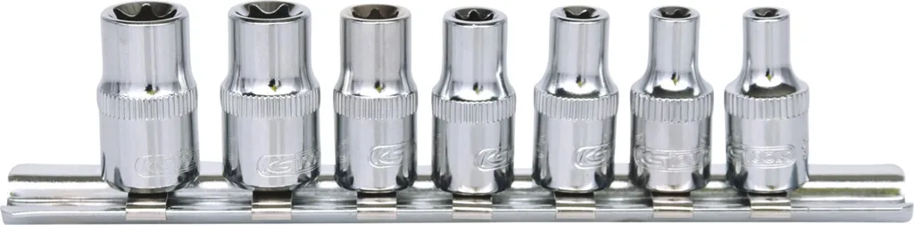 KS TOOLS 918.4355 Set Bussole Torx-E 1/4" CHROMEplus - 7 Pezzi