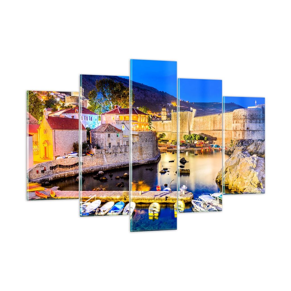 Bilder auf glas - Kroatien Dubrovnik Altstadt Festung - 150x100cm - Glasbilder - Wandbilder - Kunstdruck - Wanddekoration aus Glas - Glas Bilder - ...