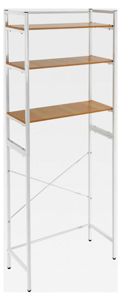 Toilettenregal, 3-stöckiges Waschmaschinenregal mit einer Tragfähigkeit von 15 kg, multifunktionales Eisenregal für über Waschmaschine oder Toi...