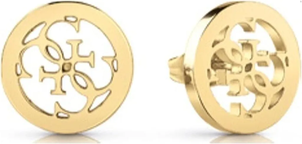 Boucles d'oreilles Femme Guess JUBE02162JWYGT-U - Créoles Dorées Logo