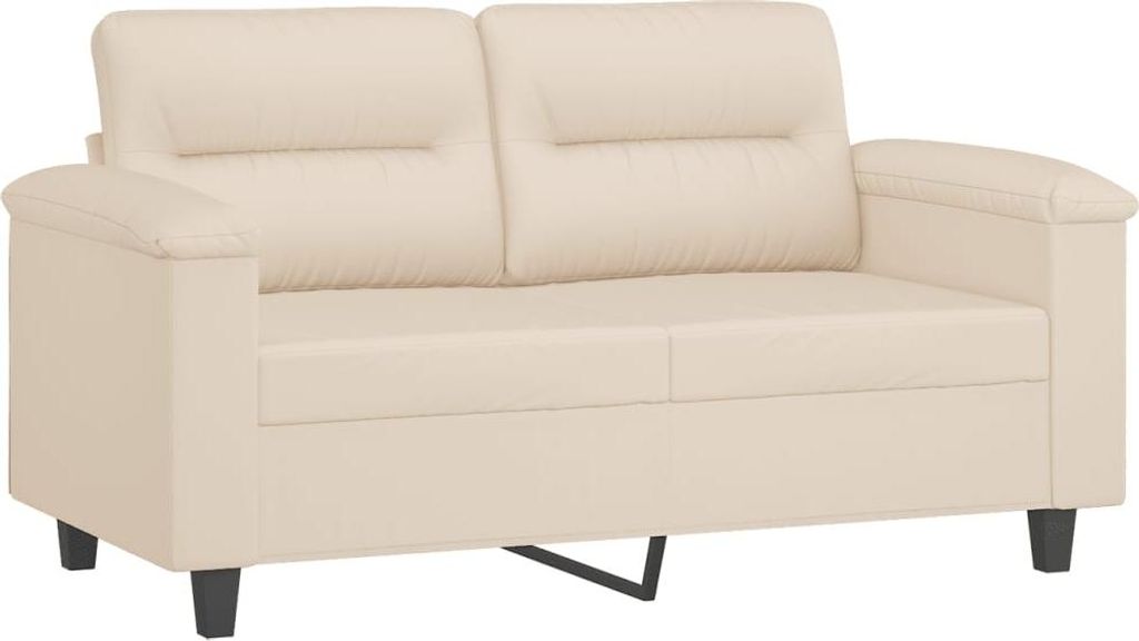 vidaXL 2-Sitzer-Sofa Beige 120 cm Mikrofasergewebe