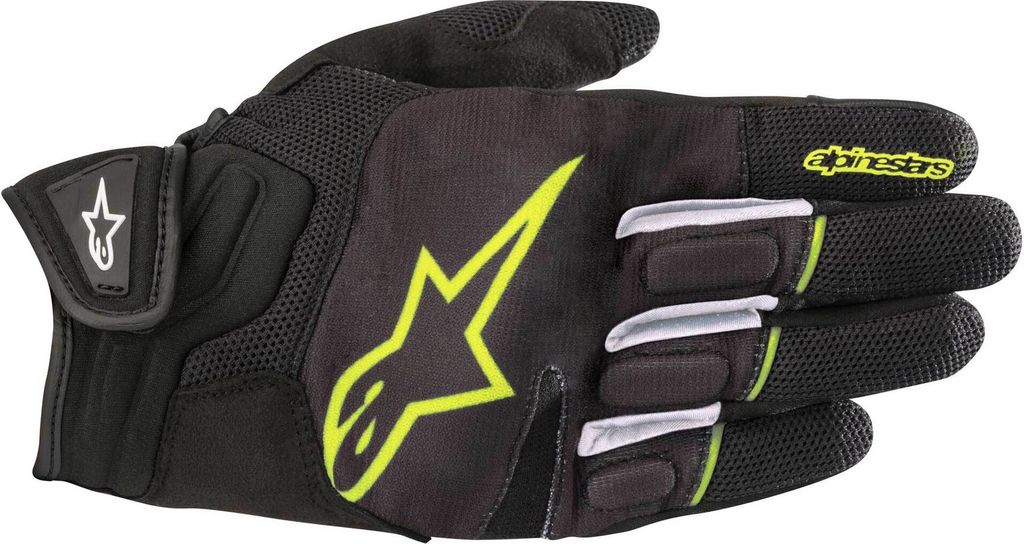 Alpinestars Atom Motorrad Handschuhe, schwarz/gelb, S