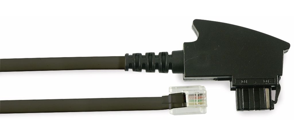 Cavo di antenna telefonica, TAE/N, nero, 15m Immagine del prodotto 