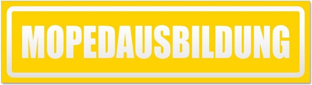 Kiwistar - Autoaufkleber - Gelb - 45 x 12 cm - Mopedausbildung invertiert - Hinweis Aufkleber Sticker für Auto, Kfz, Fahrrad, PKW, LKW