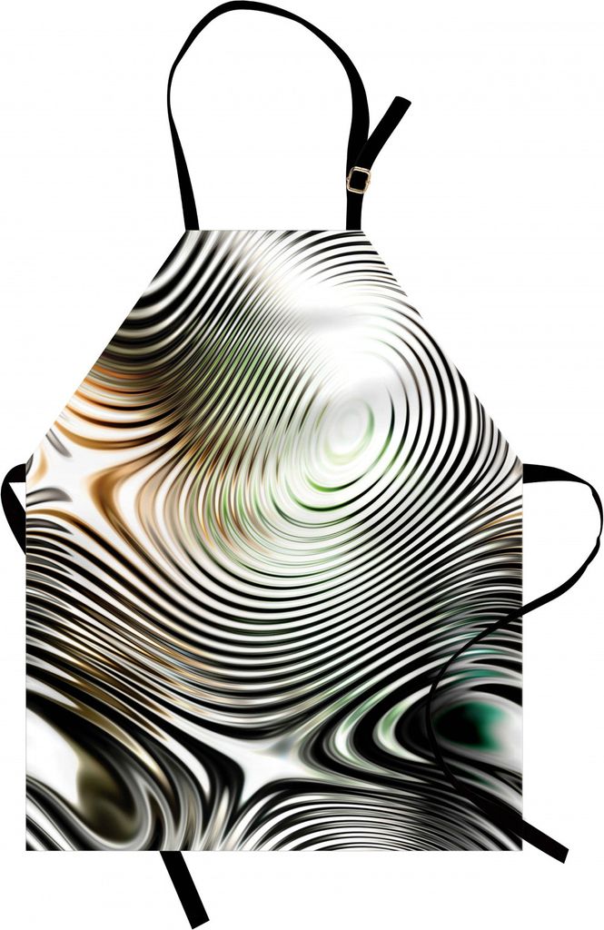 ABAKUHAUS Abstrakt Kochschürze, Geometrisches modernes Zebra mögen Muster mit eingekreistem ausführlichem Grafik-Druck, Farbfest Höhenverstellb...