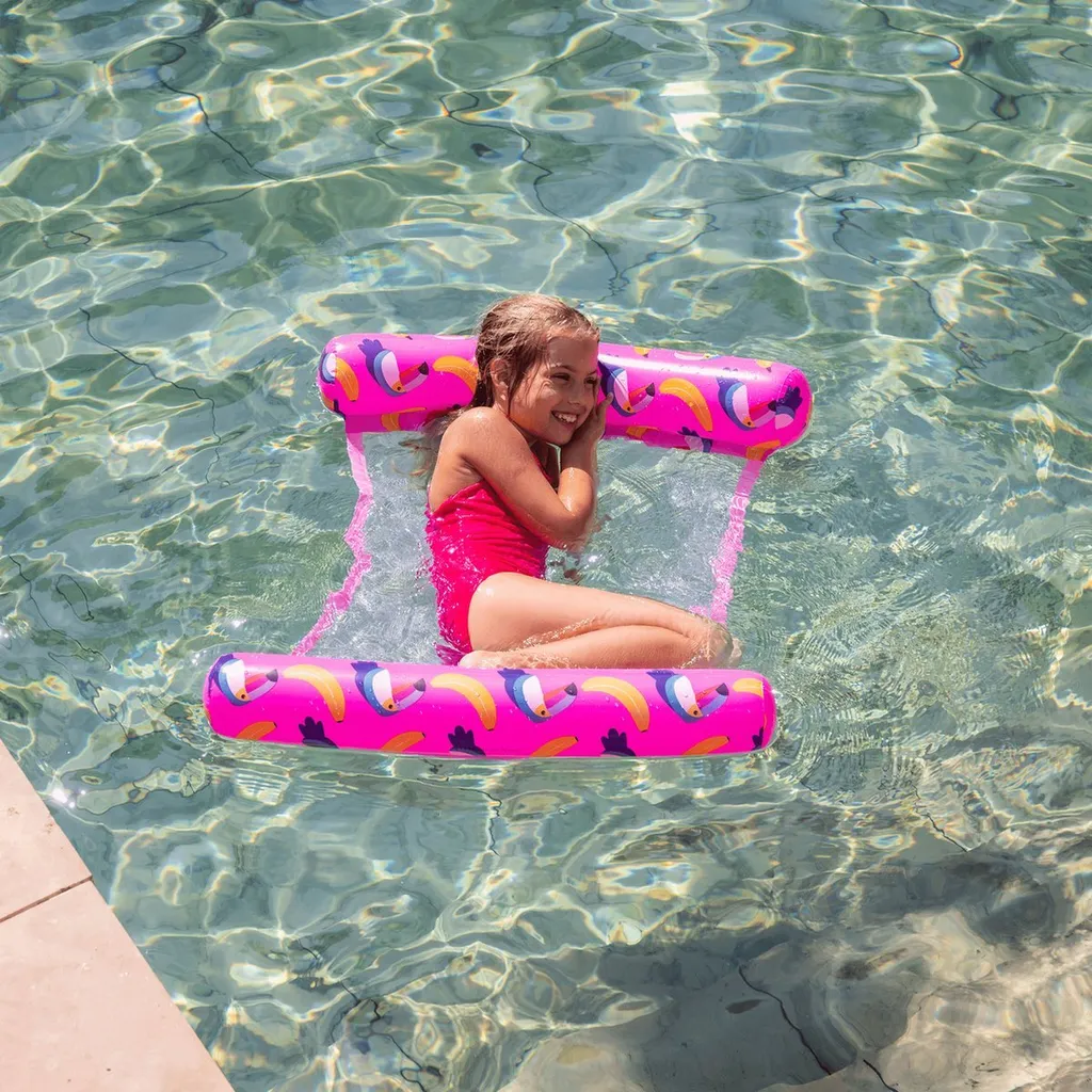 Hamac à eau Ergonomique Toucan Banane en PVC Robuste 116 cm - 2