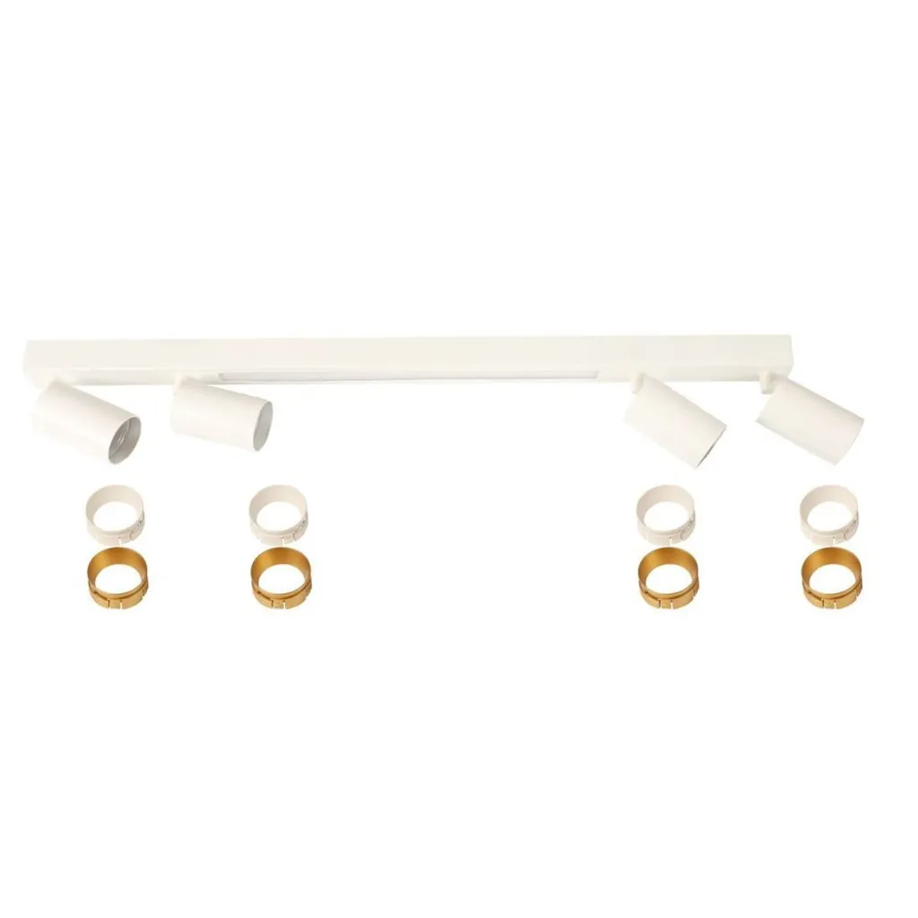 Rampe de spots plafonnier Perugia 4 lumières avec télécommande 1m - 10