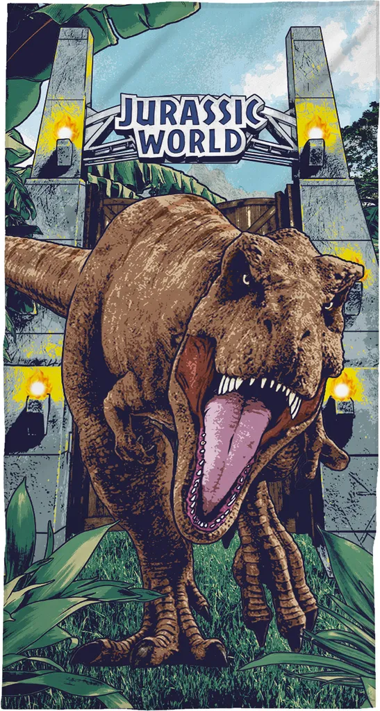 Asciugamano T-Rex Jurassic World 60x120 cm - Spugna di Cotone 100%