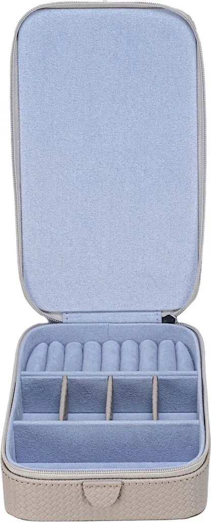 Coffret à Bijoux WINDROSE Corbello Taupe - Rangement Bijoux avec Miroir - 5