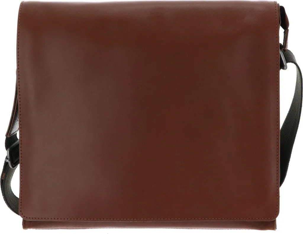 Grand Sac Bandoulière Homme en Cuir de Vachette Dakota Coloris Marron